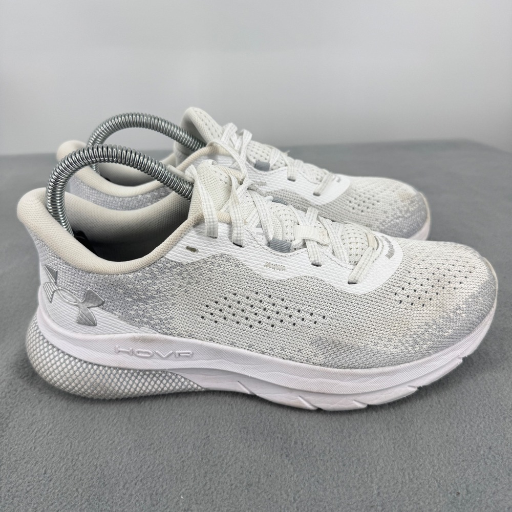 Under Armour HOVR Turbulence 2 Women's Size 8 Running Shoes White Silver